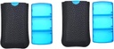 VOFOON Small Pill מארגנת 3 פעמים ביום דיילי 2 Pack, Travel Pill Box for Purse Pocket, 3 השוואתי Portable Medicine Case, Fish Oil Box, תוסף Box