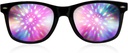 GloFX שחור המסגרת Halo Diffraction משקפיים - לייזר נדחה עבור Halo Light Effects, Durable & גמיש עבור Raes & פסטיבלים