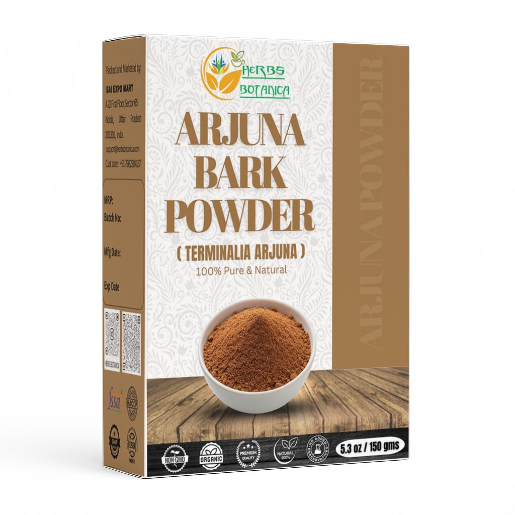 צמחי מרפא צמחיים צמחיים אבקה 100% אבקת Arjuna Bark (Arjun Ki Chaal) עבור Herbal Tea & Wellness - אבקת עץ קרקע יפה ברק לשימוש - 5.3 oz Pack