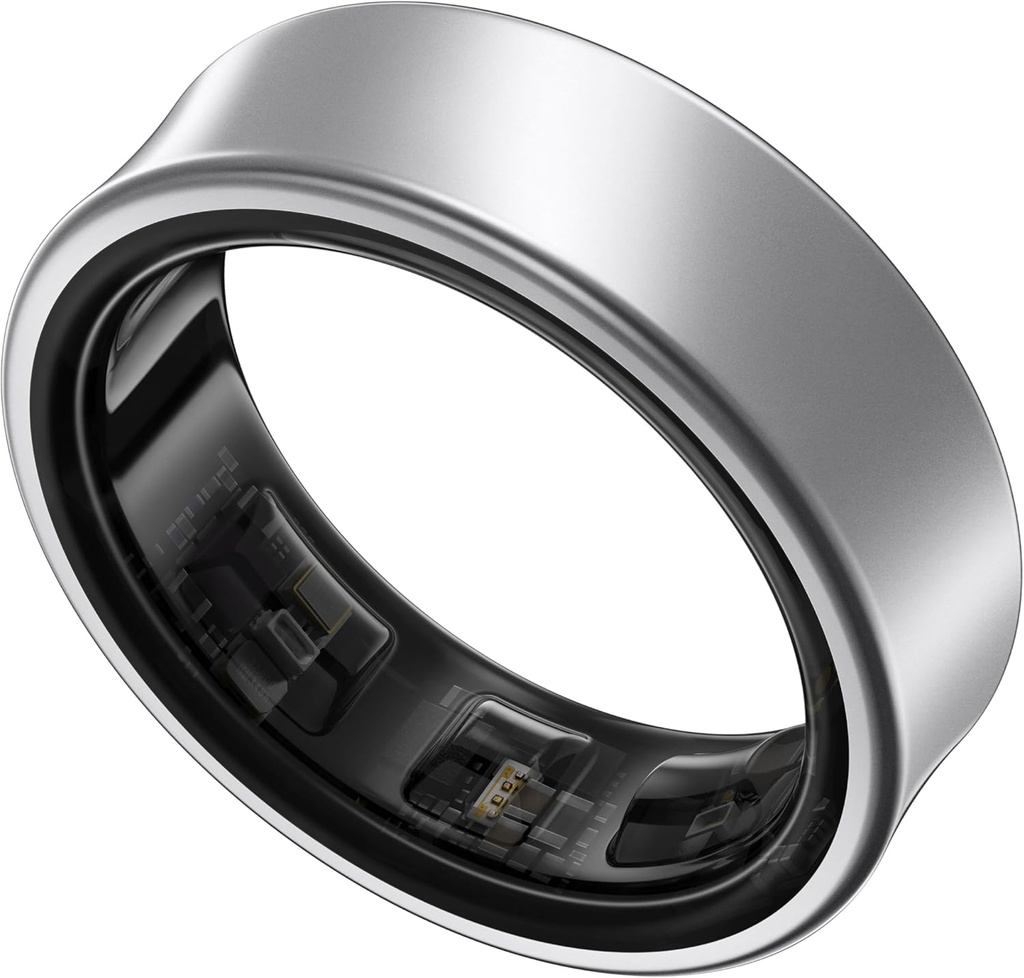SAMSUNG Galaxy Ring, AI Smart Ring, Size First w/Sizing Kit, No App מנוי, Fitness Monitor, Sleep Tracker, Up to 7-Day Battery, Size 8, Titanium Silver (US Version, 1Yr היצרן Warranty)