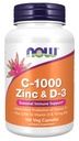 עכשיו תוספים, C-1000 Zinc & D-3, Seasonal Immune Support