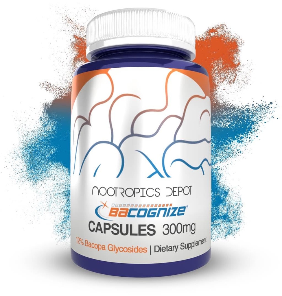 BaCognize Bacopa Monnieri קפסולות | 300 מ"ג | 240 Count | Ayurvedic Herb | Nootropic Brain Booster | Supports Stress Management