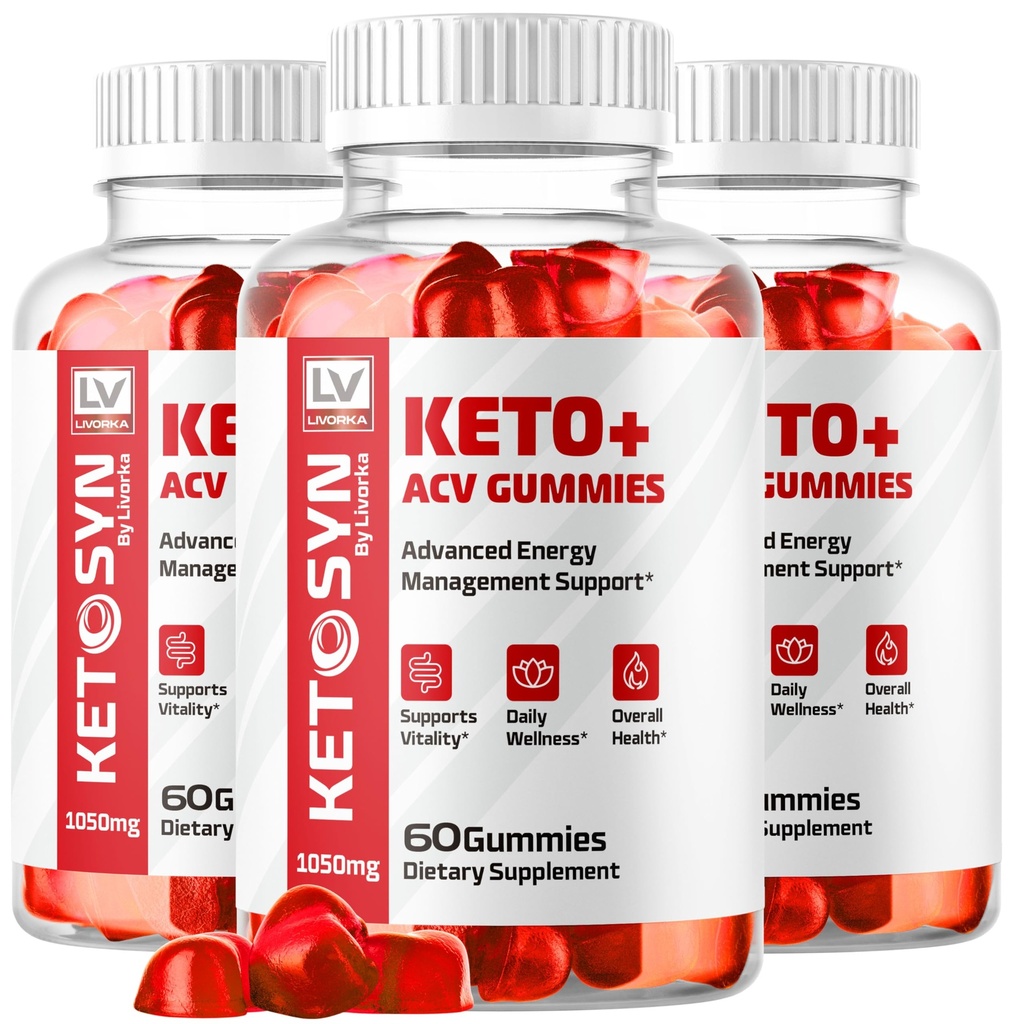 LIVORKA (3 Pack) Ketosyn ACV Gummies, Keto Syn Gummies, Ketosyn Keto + ACV Gummies, Ketosyn Keto ACV מסטיק, Keto Syn ACVmies MG 1050 MG 1050, Ketosyn ACVmies MG 1050, 180 חניכיים עבור 3 חודשים