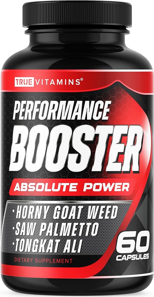 תוסף טסטוסטרון Booster לגברים - Test Boost - Men Enhancing Enlargement Pills - Enhance Energy, Endurance, Stamina, Power, Drive & שריר צמיחה - 60 קפסולות - 30 משרתים