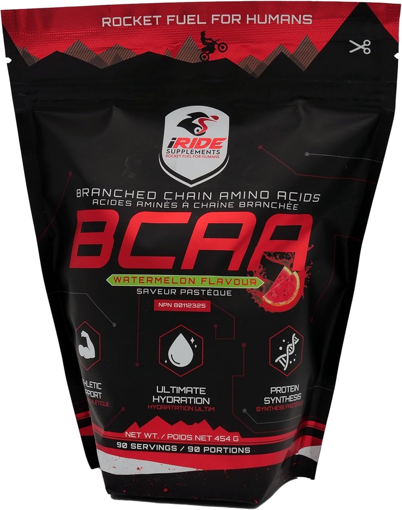 אבקת חלבון של שרשרת Amino Acids BCAA, Watermelon Flavour - אידיאלי עבור הידרציה, Boosts אנרגיה, ביצועים משופרים, Endurance & Metabolism - Athlete Supports-90 משרתים