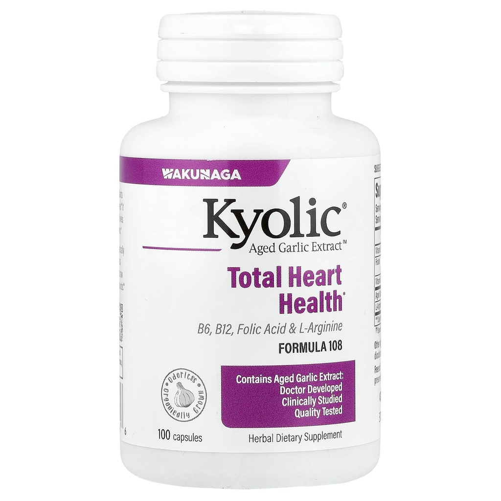 גיל Kyolic Garlic לחלץ Total Heart Health Formula 108 - 100 קפסולות