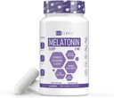 Melatonin for Sleep for Men & Women - Sleep Melatonin-Valerian Root Extract - Vegetarian 3 מ"ג מלטונין קפסולות - Sleep Aid for Adults - Deep Sleeps to Ease Jet Lag Strain