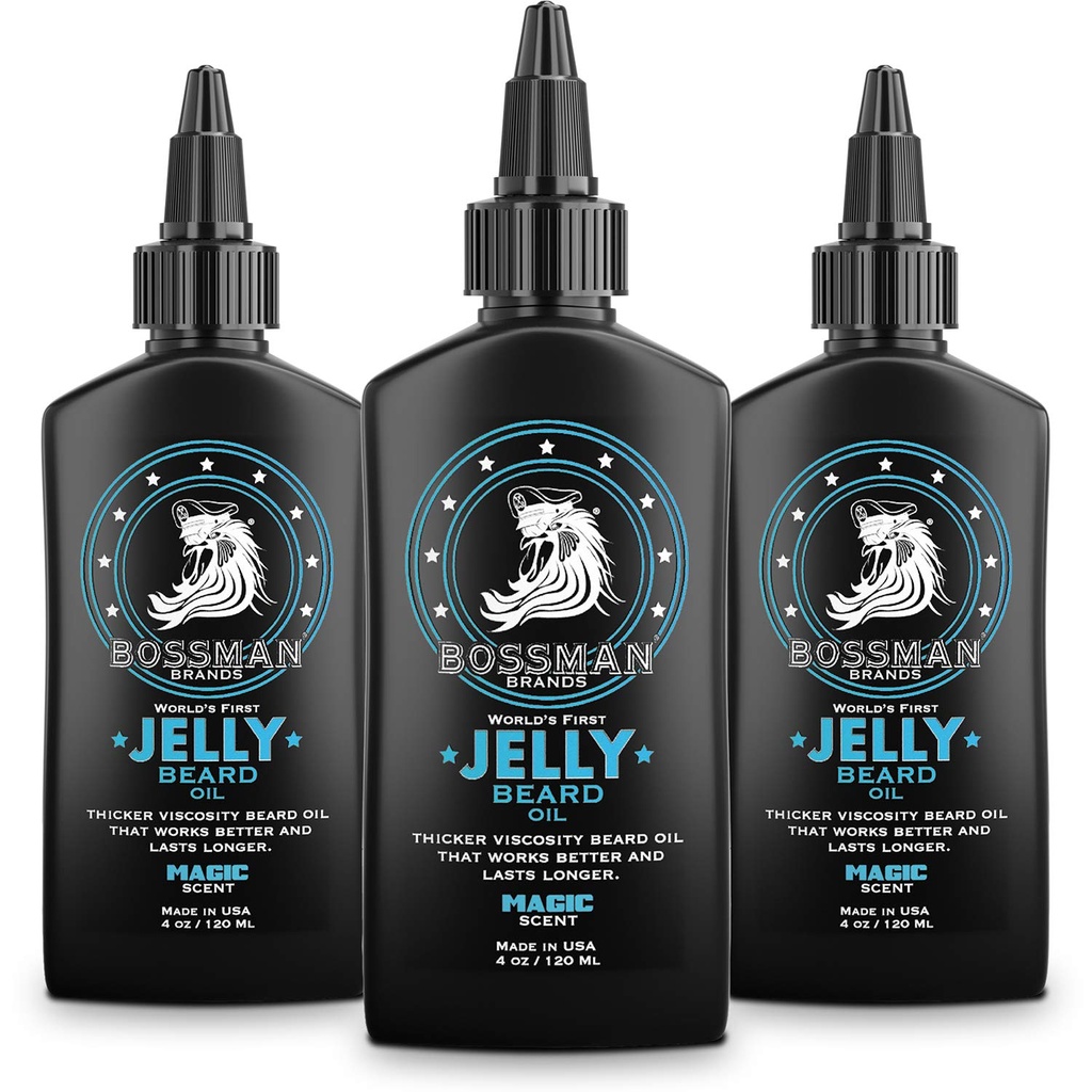בוסמן ג'ולי בירד שמן לגברים - 3 Pack (12 oz ב Total, Magic Scent) - Softens, Moisturizes & Conditions with Natural Ingredients