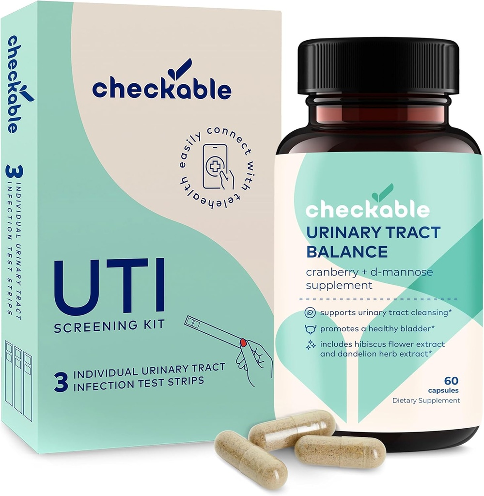 ® Urinary Tract Vaccines (3ct) ו- D-Mannose UTI תוספי מזון (60ct) Combo Pack