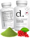 תוסף Thyroid - Magnesium, Iodine, Ashwagandha, ויטמין B12 ו- Zinc for Thyroid Support for Men & Women - תוספי תזונה טבעוניים לנשים וגברים, 60 קפסולות