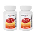 GeriCare ויטמין D 1,250mcg (50,000 IU) High Potency, תומך בעצמות העצם, בריאות השרירים, הפונקציה Immune, ו Calcium Absorption, פעם-A-Week Dietary תוסף, 12 Count (Pack of 2)