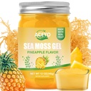 ACEYO (12 OZ Irish Sea Mosss Gel Raw Vegan Pineapple Flavor 102 ויטמינים ומינרלים Wild Harvested non-GMO Immune Defense Booster Thyroidive Support