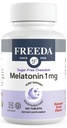 freeDA Melatonin 1 מ"ג טבליות ללא סוכר - מזון טבעי פלאדור שינה סיוע למבוגרים וילדים בימי 3 ומעלה - Non-Habit Forming, Vegan, Gluten-Free, כשר - מיוצר בארה"ב (180 הרוזן)