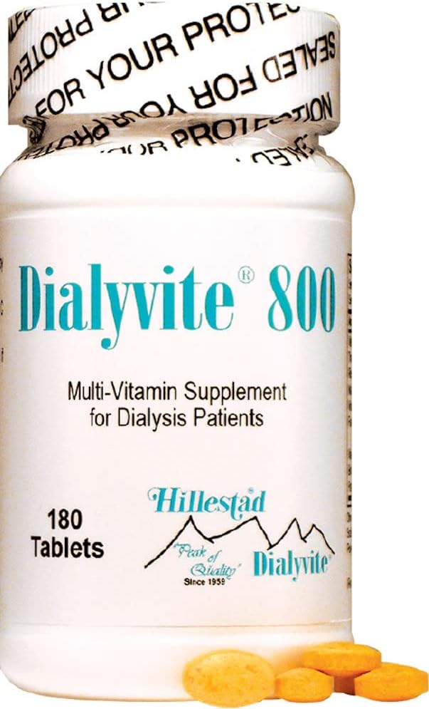 Dialyvite 800 Multi-Vitamin תוספת לחולים דיאליזה, 180 טבליות