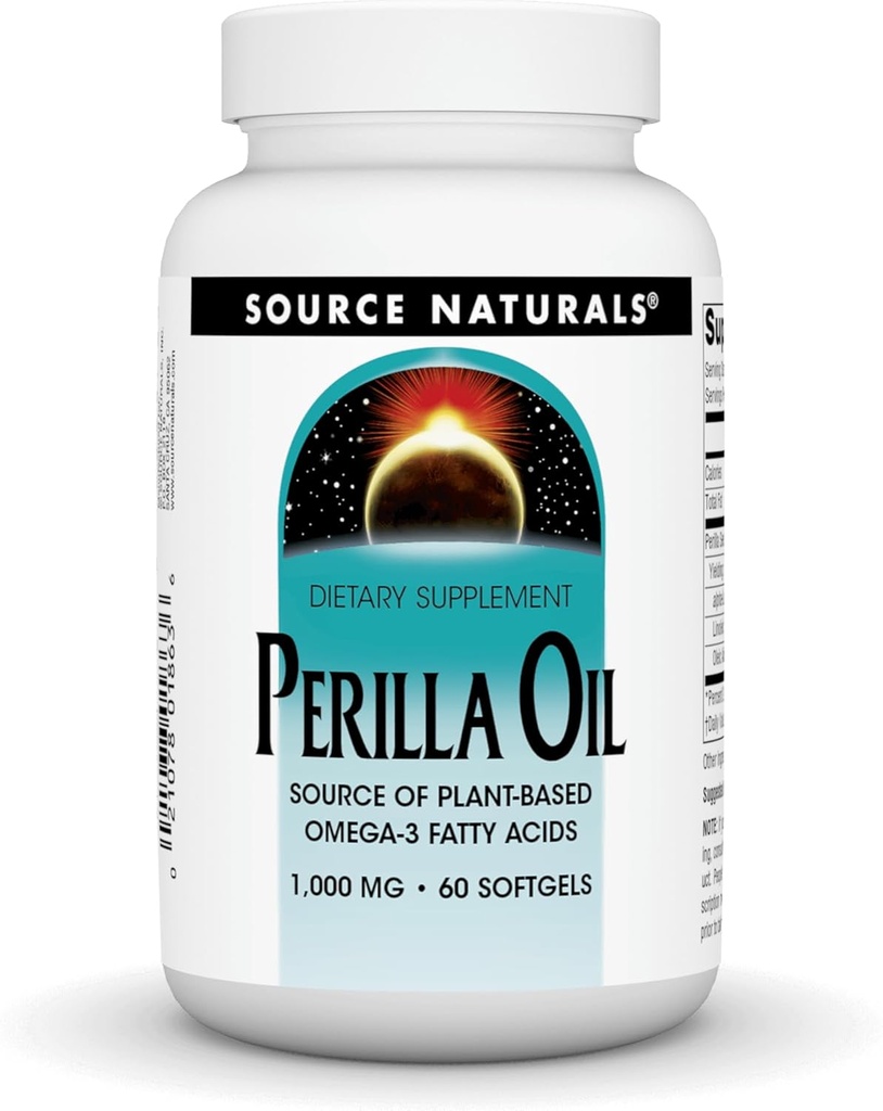 מקור: Naturals Perilla Oil Source of Plant-based אומגה 3 Fatty Acids, 1000 מ"ג - 60 Softgels