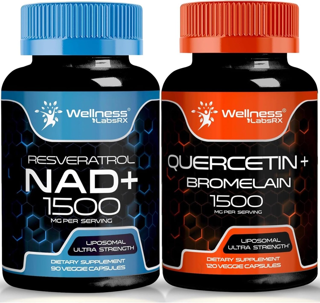 OD LABSRX Quercetin עם Bromelain | NAD תוספי קפסולות