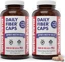 Yerba Prima Daily סיבים Caps פורמולה 400 קפסולות (Pack of 2) - הן Soluble / Insoluble סיבים עם Psyllium Seed Husks, Acacia Gum, Apple סיבים תוספת תוסף