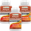 Best Naturals, Fast Acting Lactase Enzyme, 3000 FCC ALU, 180 טבליות (180 Count)
