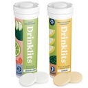 שתייתים לימונים Immunity & Lemon-Lime hydrotion Tablets (2) Tube Combo Pack | Essential Electrolytes - Immune Support - Great Taste | 20 משרתים (10 טבליות Per Tube)