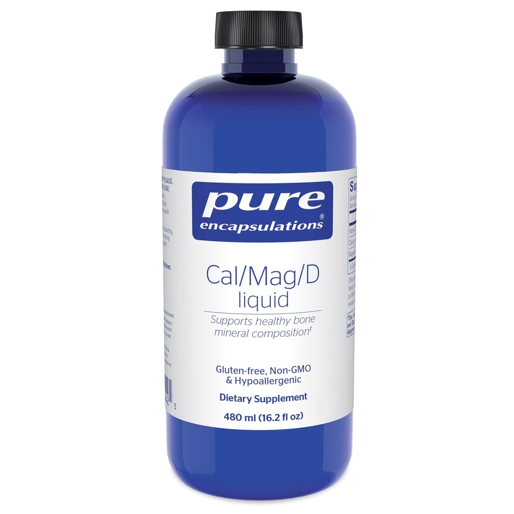 Pure Encapsulations Cal / Magic / D נוזל | Calcium, Magnesium ו- ויטמין D בצורת נוזל קוניאקטיבית | 16.2 fl. oz.
