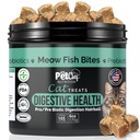 Pet Chef Meow Bites: Premium Pro & Prebiotic Digestion Cat Treats - שיפור העיכול - Better tan Fortiflora Probiotics for Cats - Stops Cat Vomiting All Ages