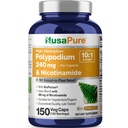 NusaPure Polypodium Nicotinamide 10:1 לחלץ, 240 מ"ג Equivalent ל 2,400 מ"ג עבור Veg Caps - 150 Count (Non-GMO, Soyfree, bioperine)