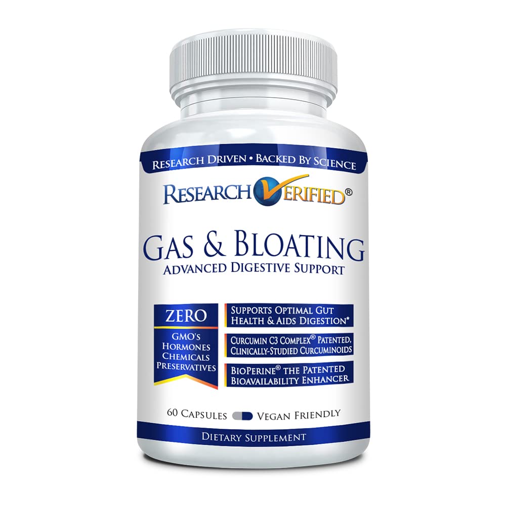 מחקר מאומת גז ו Bloating - להירגע שרירי Intestinal, לחסל את Gas Buildup - אבקת Artichoke, ג'ינג'ר, אבקת Pepperנט - 60 קפסולות - טבעוני ...