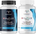 VitaFLUX Triple Power Nitric Oxide תוסף עבור ביצועים זכר + VitaFLUX נשים של Nitric Oxide Booster תוסף, הגדלת Circulation, Boost Energy & Heart Health, ביצועים, Stamina, אנרגיה
