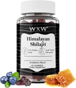 WXW Pure ההימלאיה Shilajit Gummies | Fulvic Acid & 85+ Trace מינרלים | Ashwagandha, Gokshura | No added Sugar | For Men, Women | Non-GMO | Lab Tested | 100% Natural | שיפור התחמושת 60 מסטיק