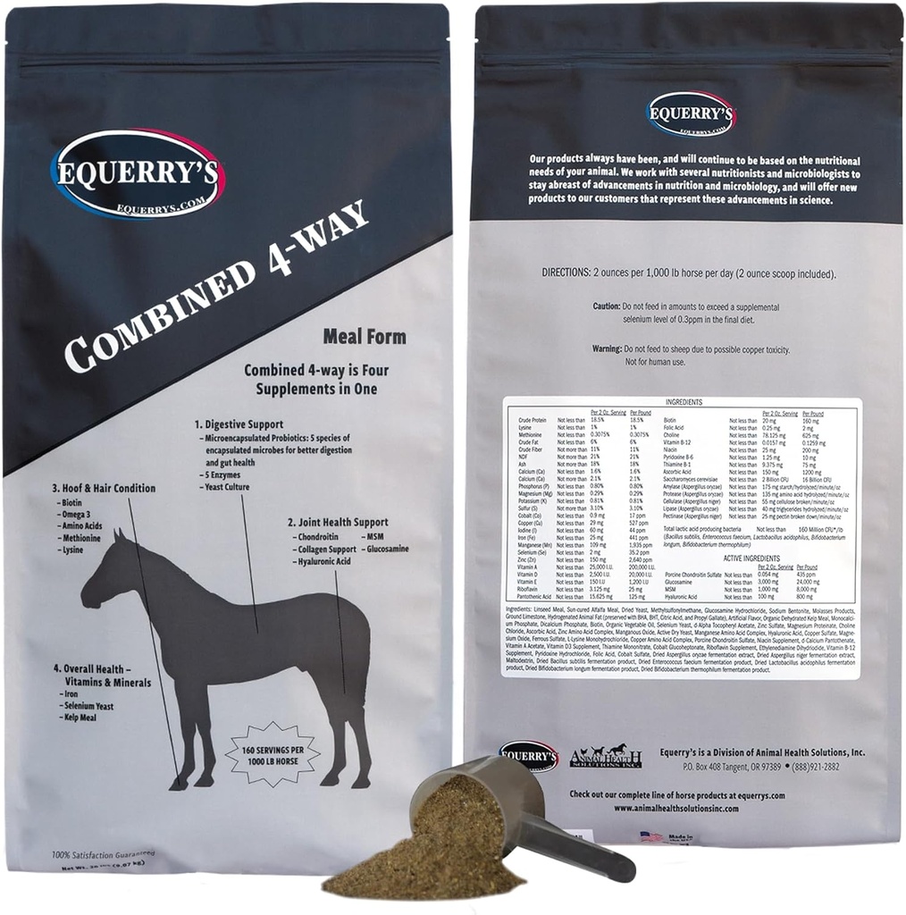התמיכה המשולבת של Equerry 4 Way | Equine Nutritional Support