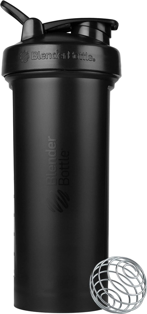 בלנדר בוטל קלאסי V2 Shaker בקבוק מושלם לשקיות חלבונים ו-Pre Workout, 45-Ounce, Black Black
