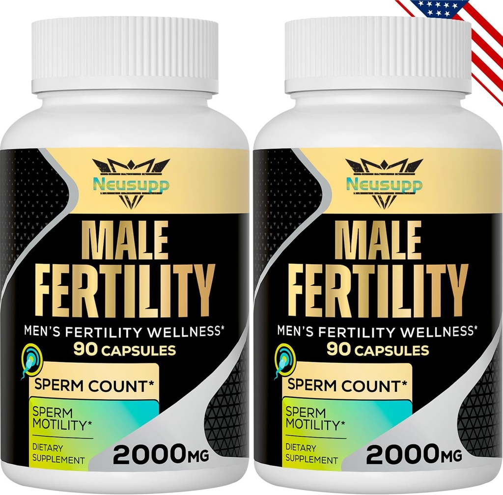 תוספי פוריות עבור גברים, זכר Prenatal ויטמינים - ספירת זרע Optimal, Motility וחוזק, 2000MG Mens פוריות תוספי פוריות עם Maca Root for Conception - Packs of 2