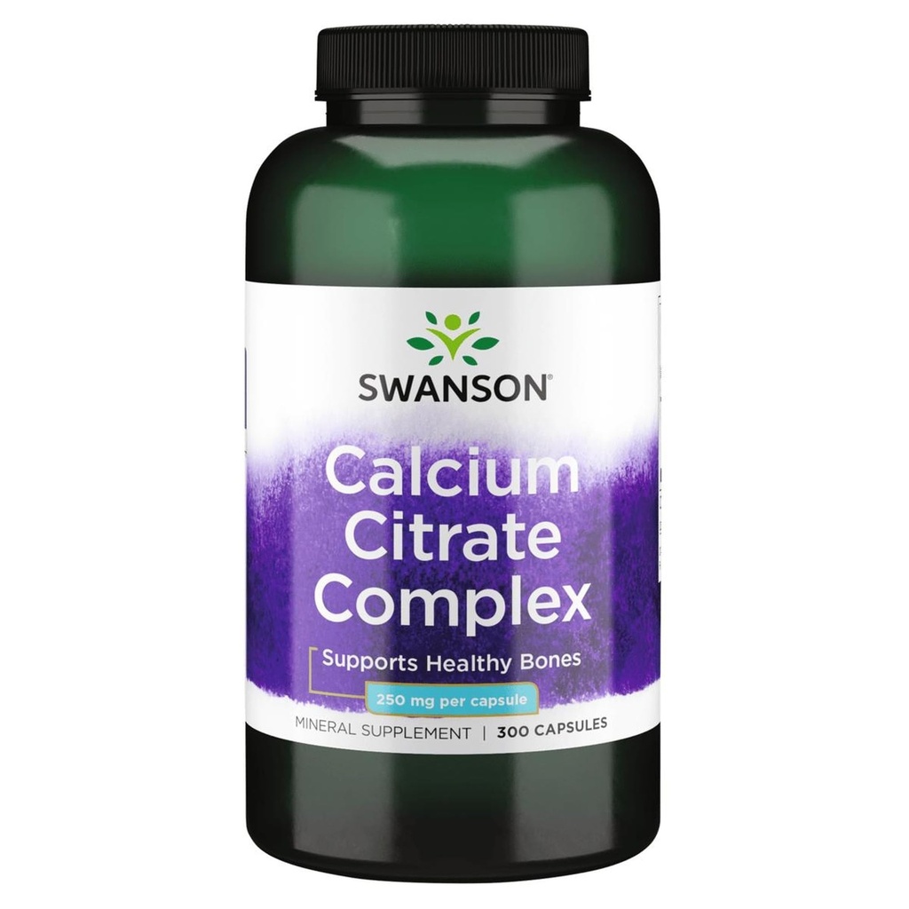 Swanson Calcium Citrate Complex שריר העצם תמיכה מינרלים תוספת 300 קפסולות