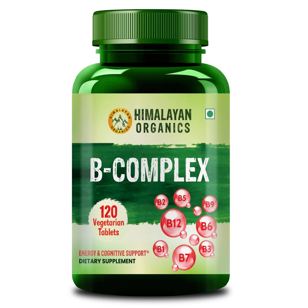 ויטמין B Complex עם 100% RDA B1, B2, B3, B5, B6, B9 & B12 | 120 טבליות Veg