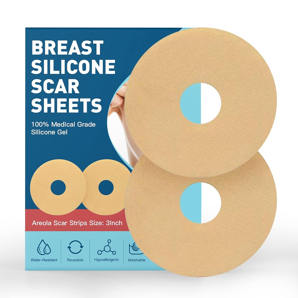 חזה Silicone Scar Sheets Tape, Silicone Scar Removal Sheets עבור חזה 6 Pack, ניכוי חזה לאחר ניתוח עבור סקרים, ניתוח דואר השד לפצות