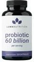 Luma Nutrition Probiotics 60 מיליארד CFU עם Prebiotics - פרוביוטיקה עבור נשים וגברים - פורמולה לבריאות Enzyme העיכול - טבעוני וגלוטן חינם - 60 קפסולות