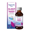 הילדים של Hyland ישנים Calm & Immunity עם מלטונין, סוכר חינם Sleep Aid נוזלי עם Magnesium, ויטמין D, Zinc & Elderberry, מקדם שינה ותמיכה בריאות החיסון, ימים 2 +, Grape Flavor, 4 Fl. Oz.