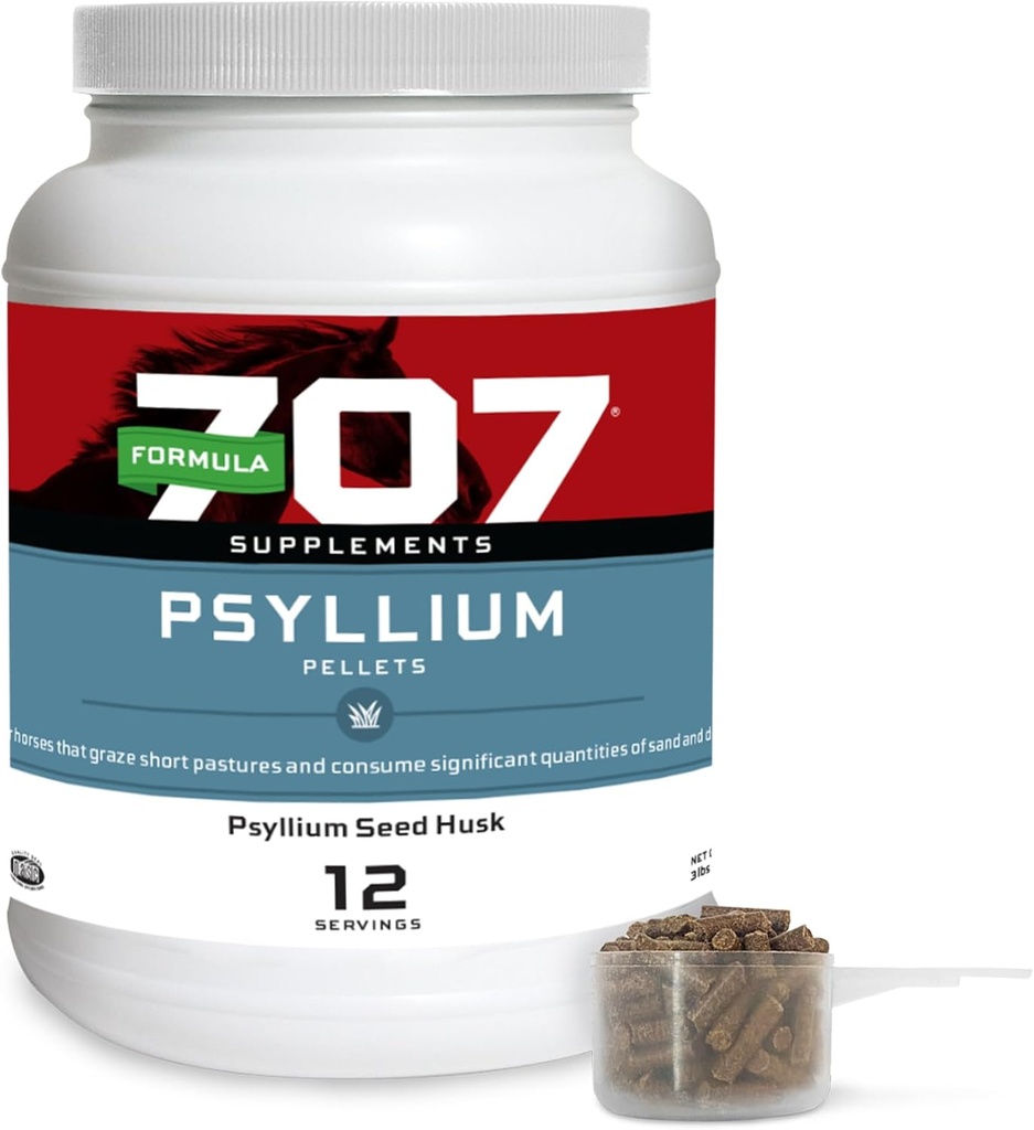 פורמולה 707 Psyllium Pellets Equine תוסף (3lb Jar - 12 יום אספקה)