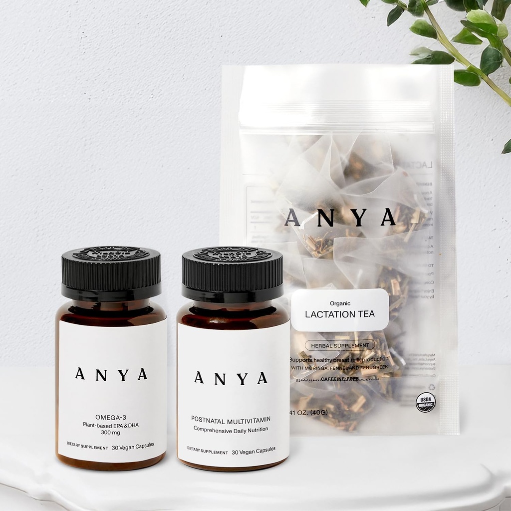 כל A Multivitamin + Lactation Tea Bundle Postpartum Essentials עבור נשים, תוספי Postnatal להנקה