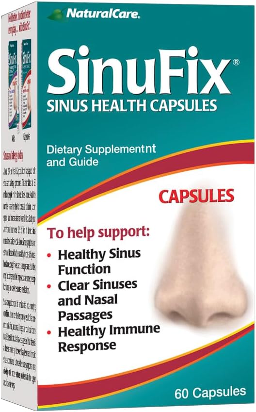 NaturalCare SinuFix כמוסות, מקדם תפקוד Sinus בריא, 60 הרוזן