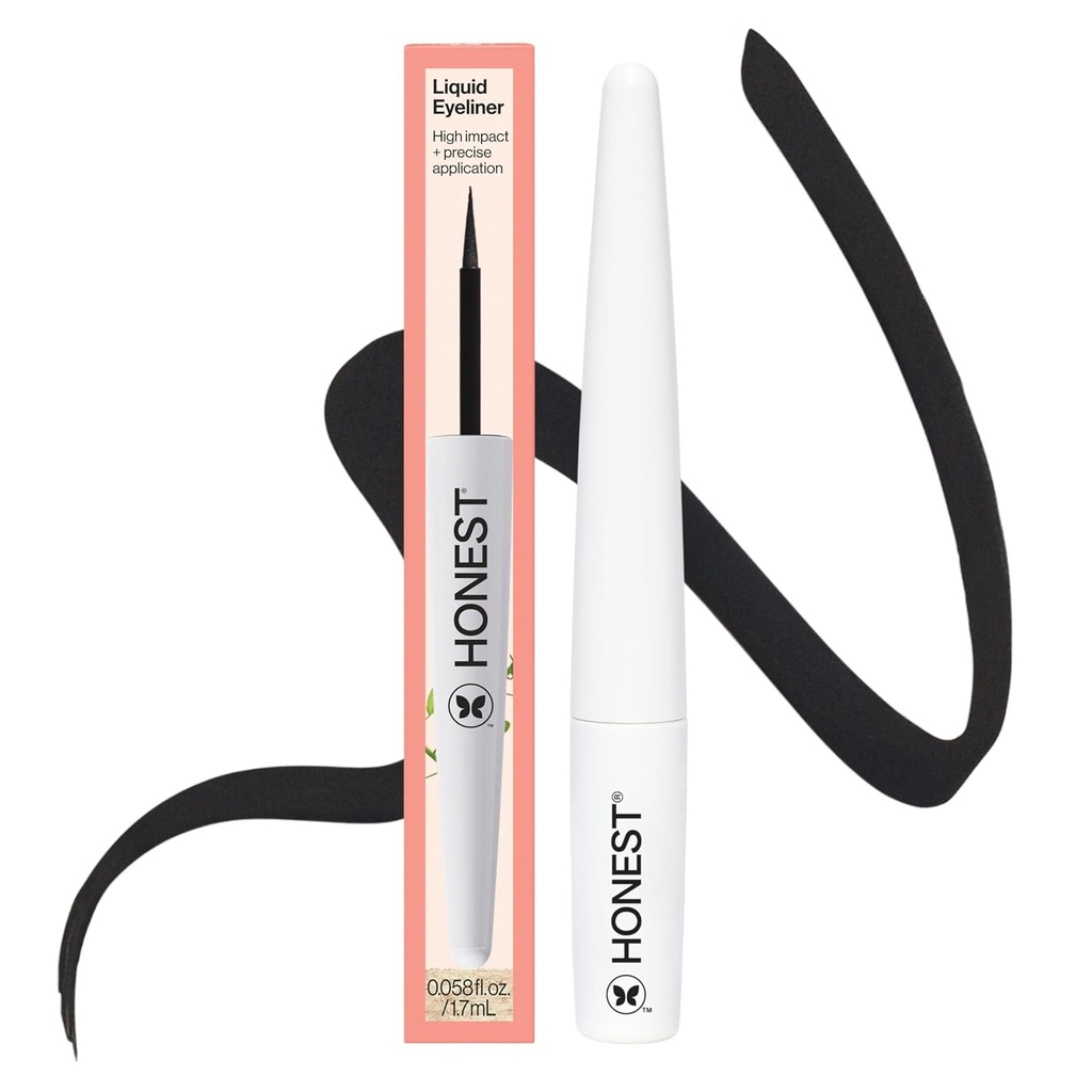 Honest Beauty Longlasting Liquid Eyeliner | Smudge + Flake Proof, Precise Application