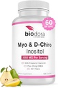 Myo & D-Chiro Inositol תוסף, עם Folate ו- ויטמין D, 40 עד 1 Ratio, כולל DHEA, מסייעות איזון הורמונלי, תפקוד Ovarianfunction, 2050 מ"ג לכל משרת, 120 קפסולות.