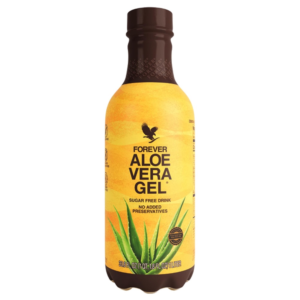 Forever Living - Aloe Vera Gel, Pure Inner Juice, 99.7% Aloe Content, Preservative-Free, 33.8