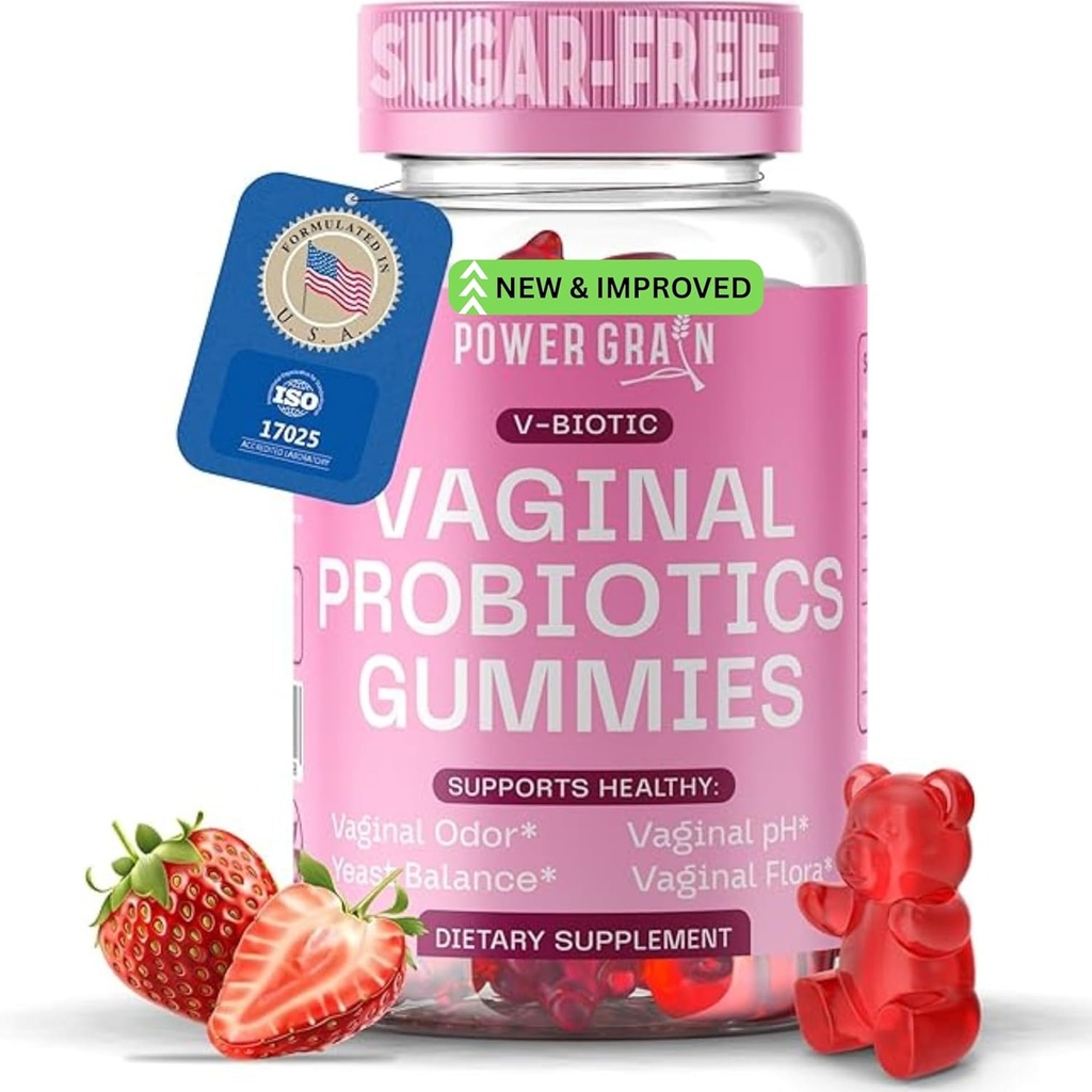 Premium Vaginal Probiotics Gummies - 5 מיליארד CFUs - pH & Vaginal Health Support - Prebiotics & Digestive Enzymes - תומך ב-Vaginal Flor & Odor Control- טיפול תרופתי