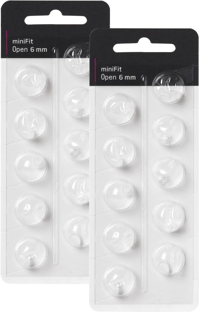 שיחות שמיעה עבור החלפת Oticon, Oticon Minifit Open Vent Bass Domes (6 mm/2 Packs), Universal Domes for Oticon Hearing Aid Supplies.