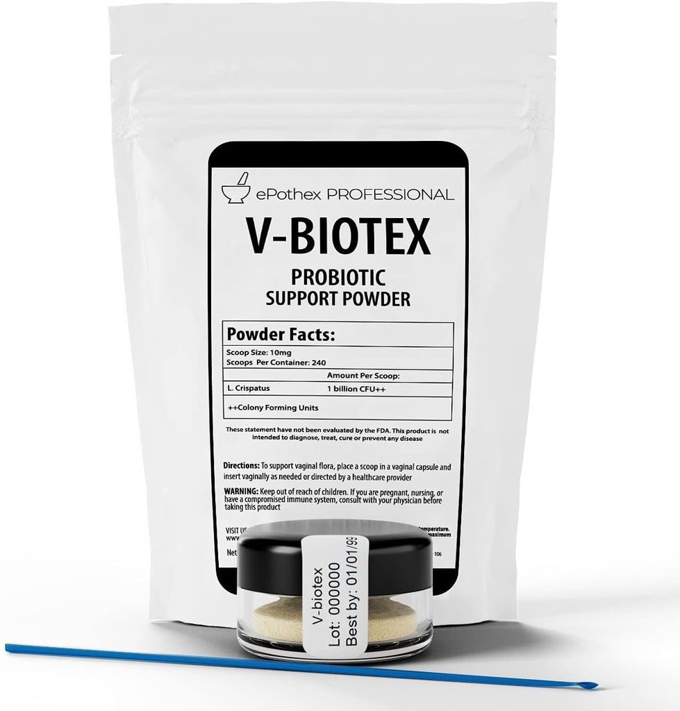 V-Biotex - Pure L. Crispatus Probiotic אבקה | Vaginal Probiotic | מקדם בריאות Vaginal & Urinary