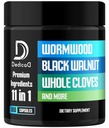 11in1 Wormwood קפסולות - 180 קפסולות מופקות מBlack Walnut, Cloves, ג'ינג'ר, Turmeric, Apple, Berberine HCl & More - תמיכה במערכת החיסון במשך 3 חודשים