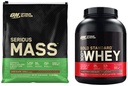 Optimum Nutrition Serious Mass Weight Gainer חלבון אבקת זהב 100% אבקת חלבון Whey, שוקולד עשיר כפול, 5 פאונד (Packaging May Vary)