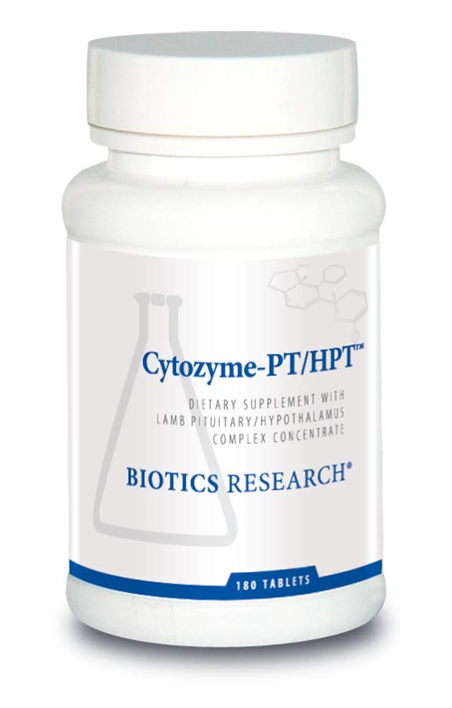 Biotics Research Cytozyme PT HPT Lamb Pituitary Hypothalamus Complex, תומך בתפקוד של Gland ואת Hypothalamus, Adrenal Health, Brain Boost 180 טבליות