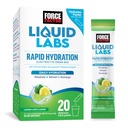 ראשי התיבות של FACTOR Liquid Labs Electrolytes אבקת Packets -Lemon Lime - Hydration Packets to Make Electrolyte Water with 5 Essential Electrolytes, ויטמינים, מינרלים ואנטיoxidants, 20 חבילות Stick Packs